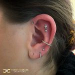 Double Helix with 4-Bead and Bezel Set Swarovskis