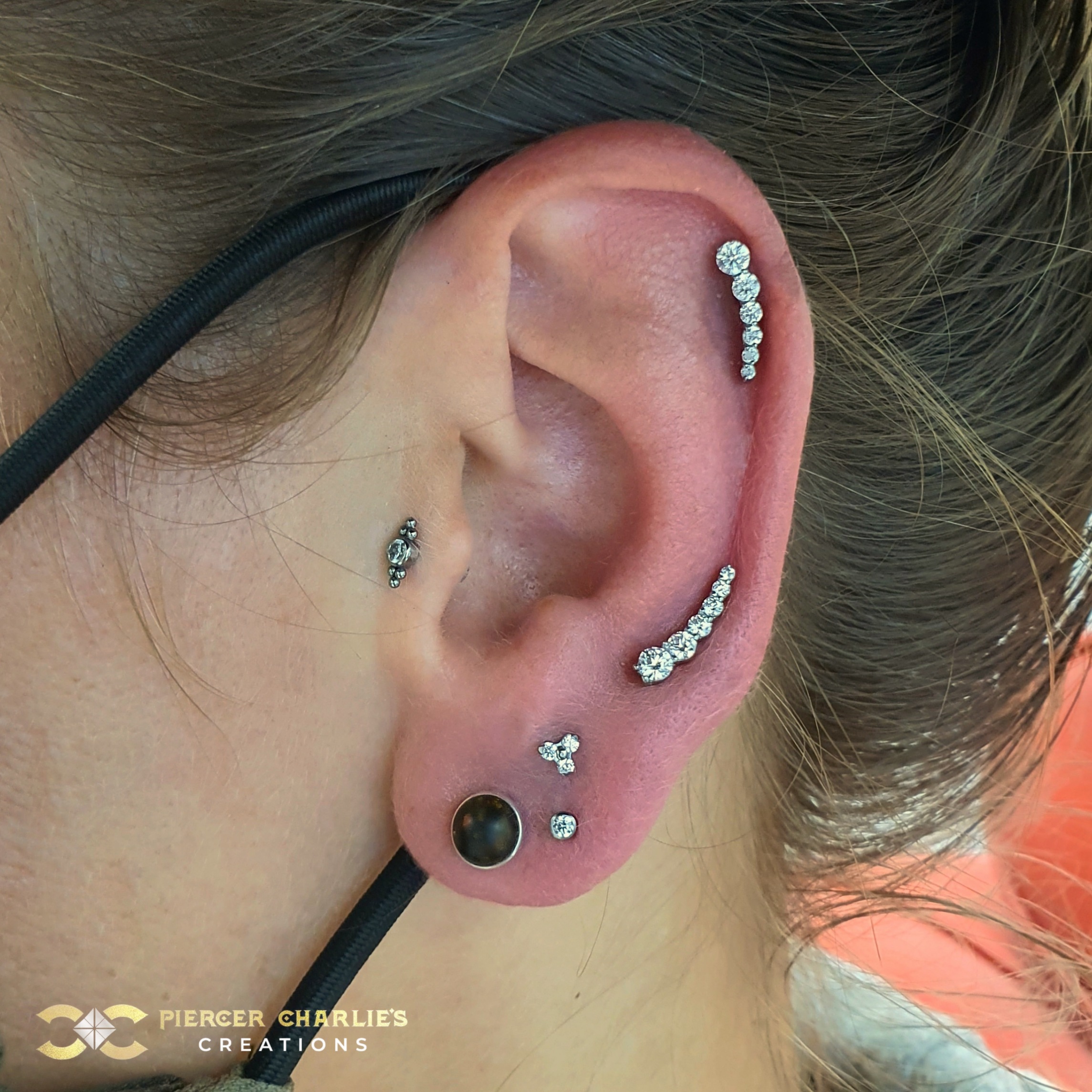 Tragus Piercing Piercing Ideas Piercer Charlie S Creations