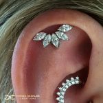 White Gold Marquise Fan