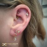 Anodised Rook Bar, complementing a Solid Gold Ear