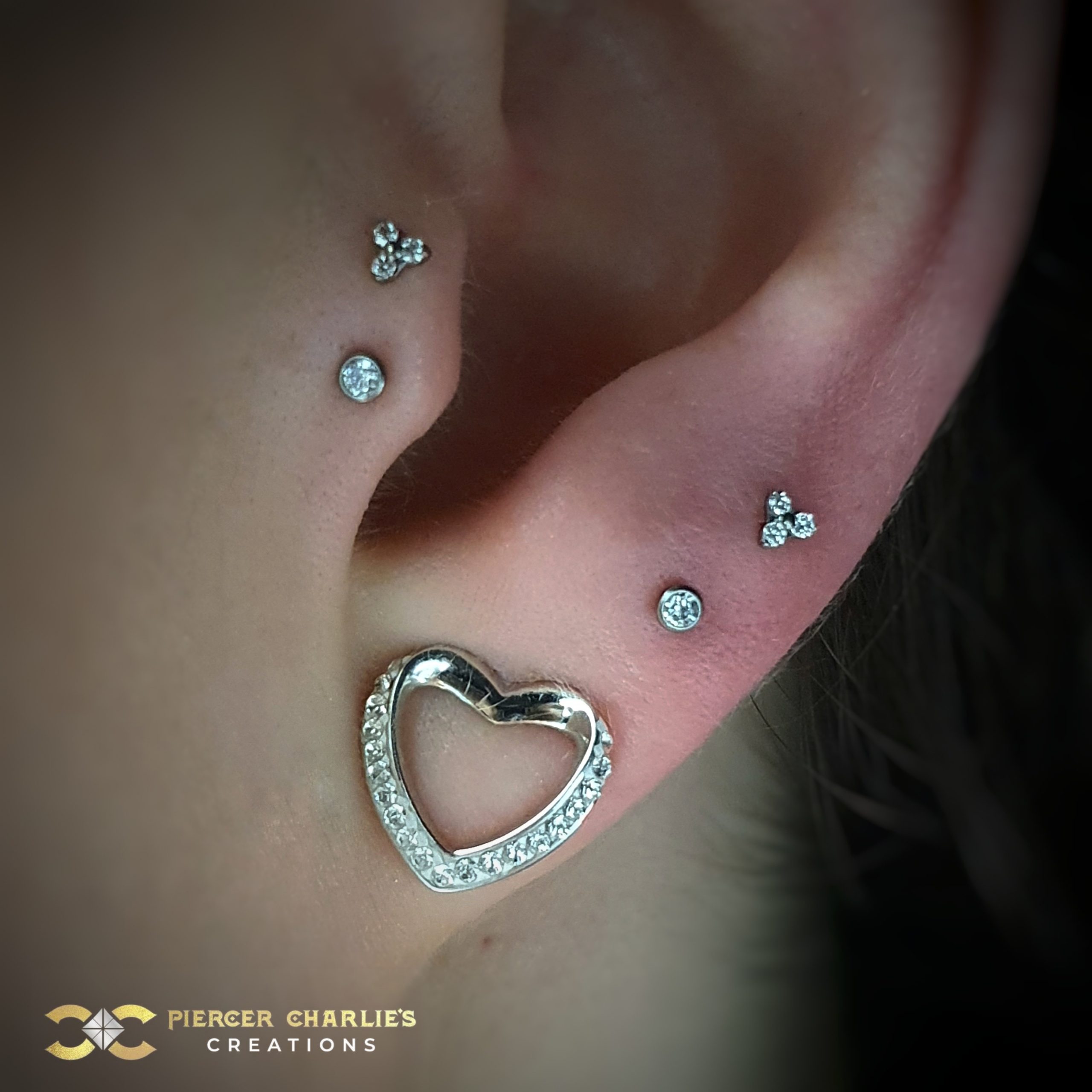 Lobe Piercing | Piercing Ideas - Piercer Charlie's Creations