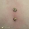 Surface Piercing with 14k Gold