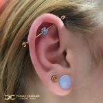 Industrial with Opal Flower