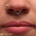 Septum Piercing with CZ Clicker
