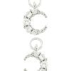 Pave Moon Charm for Clicker Hoop, Small, 9k White Gold