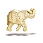 BodyGems Elephant Threaded Stud Earring, 14k Yellow Gold