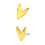 Junipurr Insignia Push-In Stud Earring, 14k Yellow Gold