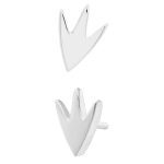 Junipurr Tapir Toes Push-In Stud Earring, 14k White Gold