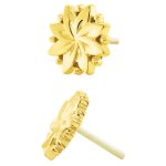 Junipurr Southern Belle Push-In Stud Earring, 14k Yellow Gold