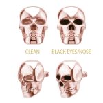Skull Threaded Stud Earring, 18k Rose Gold