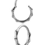 Bamboo Clicker Earring, Steel