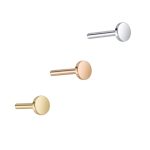 BVLA Push-In Labret Bar, 14k Solid Gold