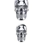 BVLA Skull Threaded Stud Earring, 14k White Gold