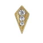 BVLA Dario Threaded Stud Earring, 14k Yellow Gold