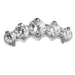 Prium Cluster Threaded Stud Earring, 14k White Gold