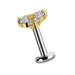 Trinity Push-In Stud Earring, Small, 18k Yellow Gold