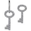 Pave Key Charm for Clicker Hoop, Steel