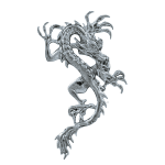 FoesJewelry Dragon Threaded Stud Earring, 14k White Gold