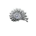 FoesJewelry Clamshell Threaded Stud Earring, 14k White Gold