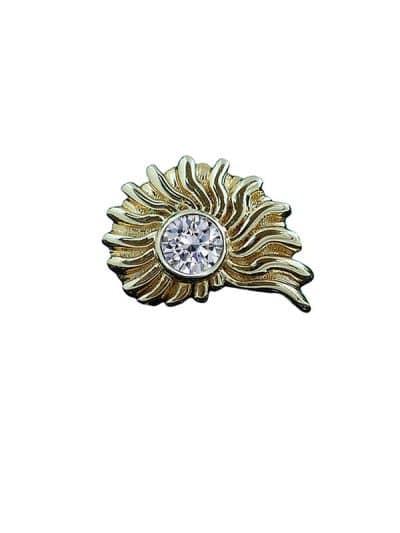 FoesJewelry Clamshell Threaded Stud Earring, 14k Yellow Gold