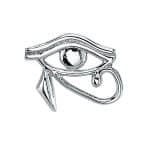 BVLA Eye of Horus Threaded Stud Earring, 14k White Gold
