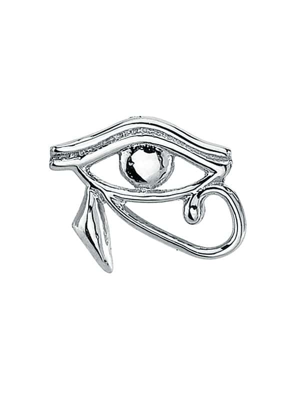 BVLA Eye of Horus Threaded Stud Earring, 14k White Gold