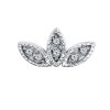 BVLA Firefly Threaded Stud Earring, 14k White Gold