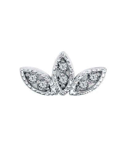 BVLA Firefly Threaded Stud Earring, 14k White Gold
