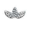 BVLA Hammered Firefly Threaded Stud Earring, 14k White Gold