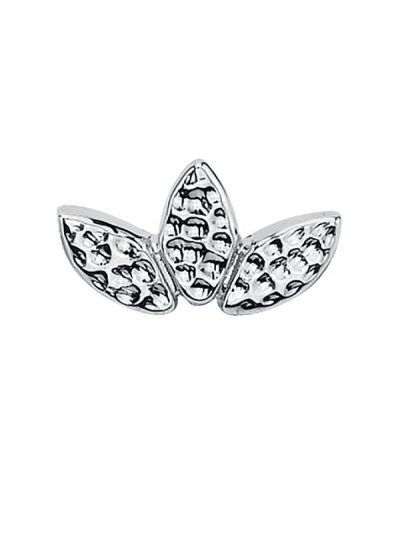 BVLA Hammered Firefly Threaded Stud Earring, 14k White Gold