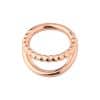 Double Band Rope Clicker Earring, 14k Rose Gold, 7mm