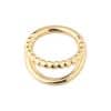 Double Band Rope Clicker Earring, 14k Yellow Gold, 7mm