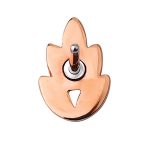 5-Petal Leaf Push-In Stud Earring, 14k Rose Gold