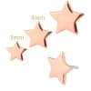 Star Push-In Stud Earring, 14k Rose Gold