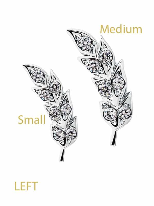 Auris Firebird Threaded Stud Earring, 14k White Gold
