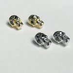 BVLA Gem Skull Threaded Stud Earring, 14k Yellow Gold