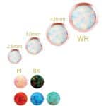 Created Opal Push-In Stud Earring, 18k Rose Gold