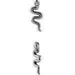 Snake Threaded Stud Earring, Steel