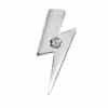 Auris Diamond Lightning Bolt Threaded Stud Earring, 14k White Gold