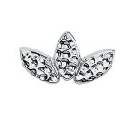BVLA Hammered Firefly Threaded Stud Earring, 14k White Gold