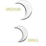 Moon Push-In Stud Earring, 14k White Gold