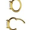 Marquise Gem Rook Clicker Hoop, Oval, 18k Yellow Gold