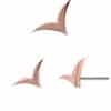 Anatometal Wings Push-In Stud Earring, 18k Rose Gold