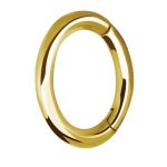 Rook Clicker Hoop, Oval, 18k Yellow Gold
