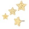 Hammered Star Push-In Stud Earring, 14k Yellow Gold