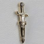 Auris Amadeus Dagger Threaded Stud Earring, 14k Yellow Gold