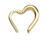 Heart Daith Clicker Earring, 14k Yellow Gold, 8-10mm