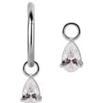 Pear Drop Charm for Clicker Hoop, CoCr NF