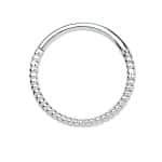 Rope Clicker Hoop, 16ga, Conch Ring, 14k White Gold