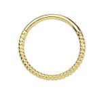 Rope Clicker Hoop, 16ga, Conch Ring, 14k Yellow Gold